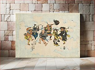 Πίνακας, Characters from Ōtsu-e Folk Paintings Dancing Bon-odori by Utagawa Hiroshige