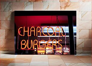 Πίνακας, Charcoal Burgers Neon Sign Charcoal Burgers Neon Sign