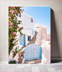 Πίνακας, Charming Greek House with Blue Doors Καλαίσθητο Ελληνικό Σπίτι με Μπλε Πόρτες