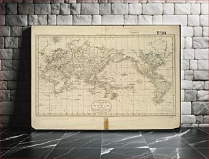Πίνακας, Chart of the world according to Mercators projection, shewing the tracks & discoveries of Captn. Cook