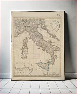 Πίνακας, Charte von Italien : Nach seiner neuesten Eintheilung und den vorz?glichsten H?lfsmitteln