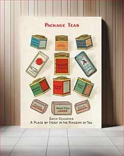 Πίνακας, Chase & Sanborn's package teas. Each occupies a place by itself in the kingdom of tea (1870–1900) chromolithograph art by Chase & Sanborn