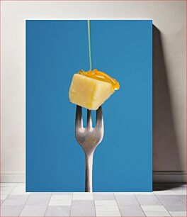 Πίνακας, Cheese and Honey on Fork Τυρί και μέλι στο πιρούνι