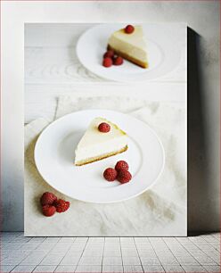 Πίνακας, Cheesecake with Raspberries Cheesecake με σμέουρα