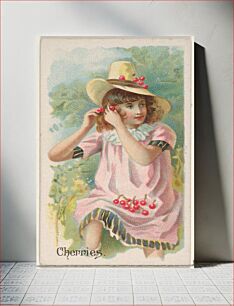 Πίνακας, Cherries, from the Fruits series (N12) for Allen & Ginter Cigarettes Brands