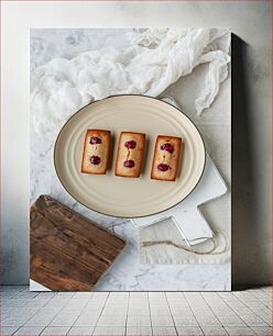 Πίνακας, Cherry Almond Cakes Κέικ αμύγδαλο κερασιών
