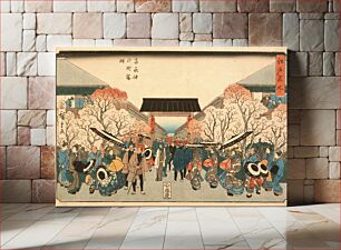 Πίνακας, Cherry Blossom Time at Nakanochō in the Yoshiwara by Utagawa Hiroshige