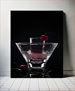 Πίνακας, Cherry in Glass Κεράσι σε Ποτήρι