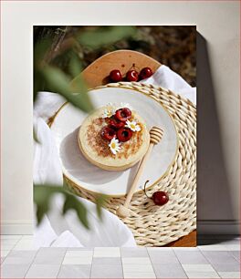 Πίνακας, Cherry Pancake with Daisies Τηγανίτα κερασιών με μαργαρίτες