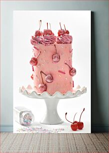 Πίνακας, Cherry Topped Cake Κέικ με κάλυμμα κερασιών