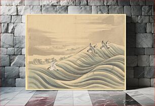 Πίνακας, Chidori Birds, School of Katsushika Hokusai
