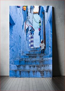 Πίνακας, Child in a Blue Alley Παιδί σε ένα μπλε σοκάκι