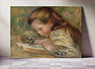 Πίνακας, Child Reading (Enfant lisant) by Pierre Auguste Renoir