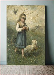 Πίνακας, Child with Birds and Dog, Edward Mitchell Bannister