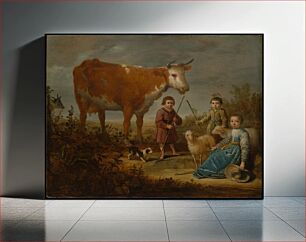 Πίνακας, Children and a Cow by Aelbert Cuyp