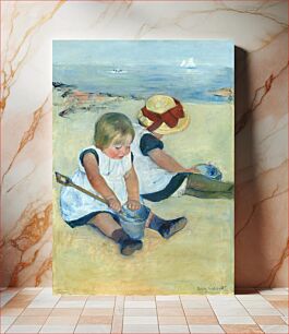 Πίνακας, Children Playing on the Beach (1884) by Mary Cassatt