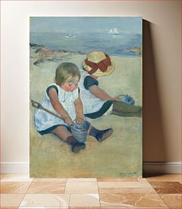 Πίνακας, Children Playing on the Beach (1884) by Mary Cassatt