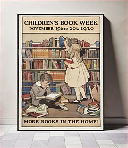 Πίνακας, Children's book week, November 15th to 20th 1920. More books in the home!
