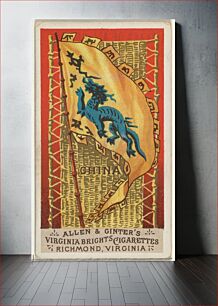 Πίνακας, China, from Flags of All Nations, Series 1 (N9) for Allen & Ginter Cigarettes Brands