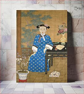 Πίνακας, Chinese Manchu woman (1800-1850) vintage painting