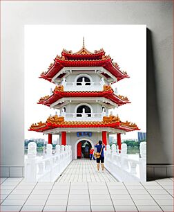 Πίνακας, Chinese Pagoda in the City Κινεζική παγόδα στην πόλη