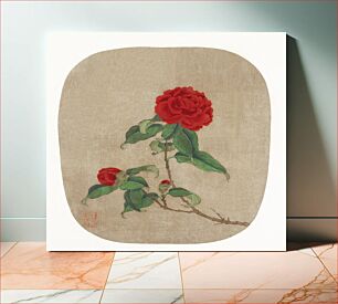 Πίνακας, Chinese red camellia (1368–1644) vintage painting
