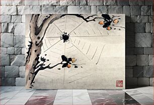 Πίνακας, Chinese spider web (1684) vintage painting by Gao Qipei