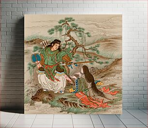 Πίνακας, Chinese tales, vintage Japanese painting by G.A. Audsley-Japanese illustration
