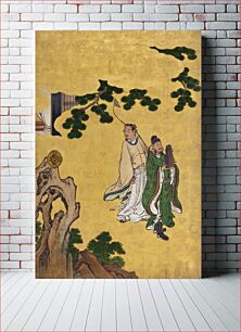 Πίνακας, Chinese Tao's Immortals (1646) vintage painting by Kano Sansetsu