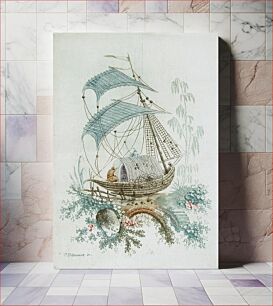 Πίνακας, Chinoiserie Design by Anne Allen and Jean Baptiste Pillement
