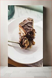 Πίνακας, Chocolate Cake Slice Φέτα κέικ σοκολάτας
