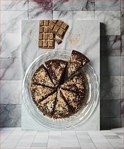 Πίνακας, Chocolate Cake with Coconut Topping Κέικ σοκολάτας με κάλυμμα καρύδας