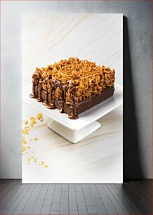 Πίνακας, Chocolate Covered Brownie with Cornflake Topping Brownie με επικάλυψη σοκολάτας με κάλυμμα κορν φλέικ