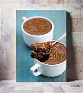 Πίνακας, Chocolate Dessert in a Cup Επιδόρπιο σοκολάτας σε ένα φλιτζάνι