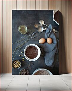 Πίνακας, Chocolate Dessert Preparation Προετοιμασία γλυκού σοκολάτας