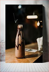 Πίνακας, Chocolate Milkshake in a Bottle Milkshake σοκολάτας σε μπουκάλι