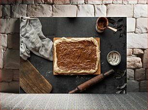 Πίνακας, Chocolate Spread on Dough Απλωμένο σοκολάτα σε ζύμη