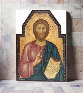 Πίνακας, Christ Blessing (ca. 1310) by Grifo di Tancredi