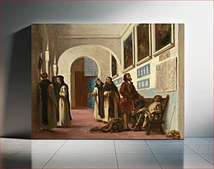 Πίνακας, Christopher Columbus and His Son at La Rábida (1838) by Eugène Delacroix