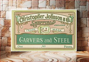 Πίνακας, Christopher Johnson & Co. : Sheffield, England : carvers and steel