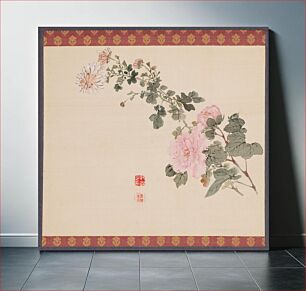 Πίνακας, Chrysanthemum and Peony (1834) by Urakami Shunkin