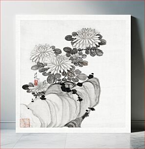 Πίνακας, Chrysanthemums (1598–1652) vintage Chinese painting by Chen Hongshou