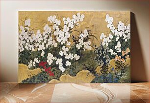 Πίνακας, Chrysanthemums and Autumnal plants (17-18th century) painting