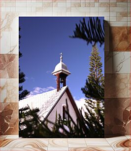 Πίνακας, Church Tower Amidst Trees Εκκλησία Πύργος Ανάμεσα σε Δέντρα