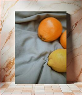 Πίνακας, Citrus Fruits on Fabric Εσπεριδοειδή σε ύφασμα