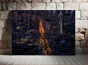 Πίνακας, City Lights at Night Φώτα της πόλης τη νύχτα