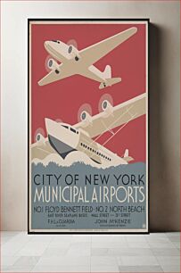 Πίνακας, City of New York municipal airports No. 1 Floyd Bennett Field - No. 2 North Beach