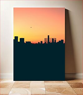 Πίνακας, City Silhouette at Sunset Η σιλουέτα της πόλης στο ηλιοβασίλεμα