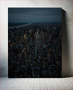 Πίνακας, City Skyline at Night Ο ορίζοντας της πόλης τη νύχτα