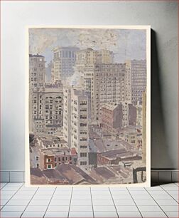 Πίνακας, City skyscrapers (1901) by Otto H Otto Henry Bacher